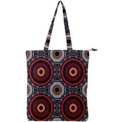 Tribal Aztec Mandala Art Double Zip Up Tote Bag by tmsartbazaar