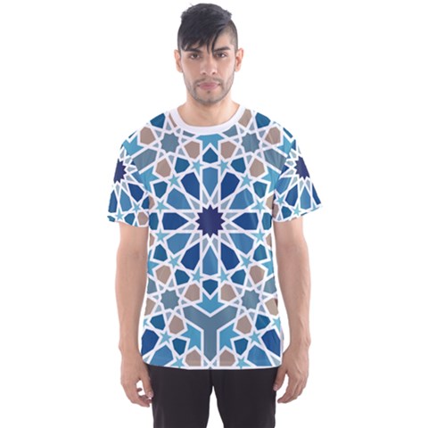 Arabic Geometric Design Pattern  Men s Sport Mesh Tee by LoolyElzayat