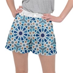 Arabic Geometric Design Pattern  Ripstop Shorts by LoolyElzayat