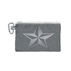 Star Grey Canvas Cosmetic Bag (small) by HermanTelo