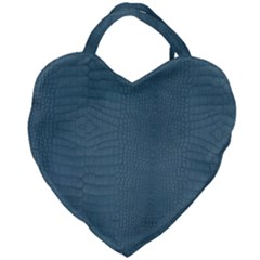 Turquoise Alligator Skin Giant Heart Shaped Tote by LoolyElzayat