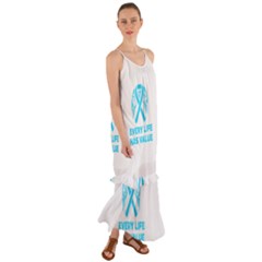 Child Abuse Prevention Support  Cami Maxi Ruffle Chiffon Dress by artjunkie