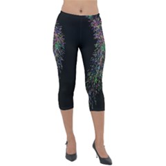 Galaxy Space Lightweight Velour Capri Leggings  by Sabelacarlos