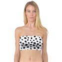  Black And White Seamless Cheetah Spots Bandeau Top View1