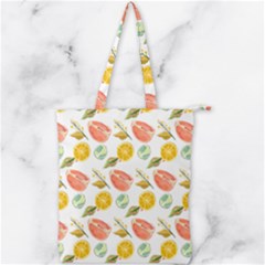 Citrus Gouache Pattern Double Zip Up Tote Bag by EvgeniaEsenina