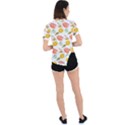 Citrus Gouache Pattern Asymmetrical Short Sleeve Sports Tee View4