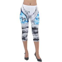 Hands Horse Hand Dream Lightweight Velour Capri Leggings  by HermanTelo