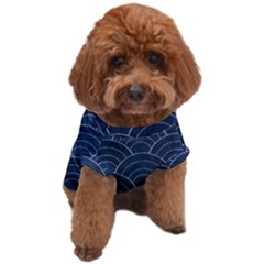 Blue Sashiko Pattern Dog T-shirt by goljakoff