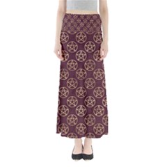 Golden Pentagram Full Length Maxi Skirt by Angelandspot