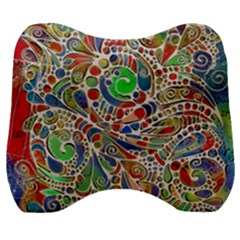 Pop Art - Spirals World 1 Velour Head Support Cushion by EDDArt