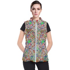 Pop Art - Spirals World 1 Women s Puffer Vest by EDDArt