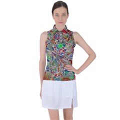 Pop Art - Spirals World 1 Women s Sleeveless Polo Tee by EDDArt