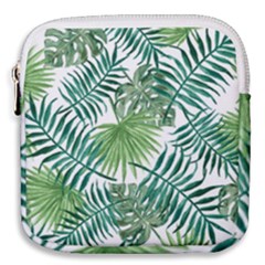 Green Tropical Leaves Mini Square Pouch by goljakoff