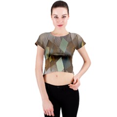 Geometry Diamond Crew Neck Crop Top by Sparkle