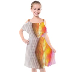 Geometry Diamond Kids  Cut Out Shoulders Chiffon Dress by Sparkle