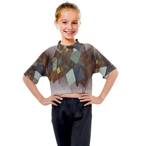 Geometry Diamond Kids Mock Neck Tee by Sparkle