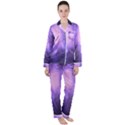 Violet Spark Satin Long Sleeve Pyjamas Set View1