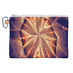 Sun Fractal Canvas Cosmetic Bag (xl) by Sparkle