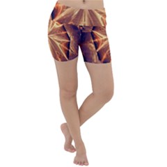 Sun Fractal Lightweight Velour Yoga Shorts by Sparkle