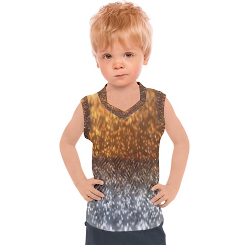 Glitter Gold Kids  Sport Tank Top by Sparkle