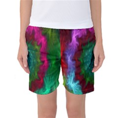 Rainbow Waves Women s Basketball Shorts by Sparkle