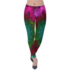 Rainbow Waves Velvet Leggings by Sparkle