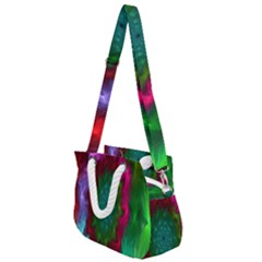 Rainbow Waves Rope Handles Shoulder Strap Bag by Sparkle