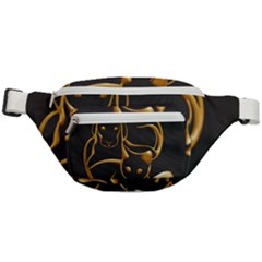 Gold Dog Cat Animal Jewel Fanny Pack