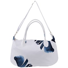 Blue Banana Leaves Removal Strap Handbag by goljakoff