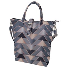 Modern Triangles Buckle Top Tote Bag by LoolyElzayat