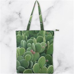 Green Cactus Double Zip Up Tote Bag by Sparkle