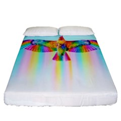 Rainbow Bird Fitted Sheet (queen Size) by Sparkle