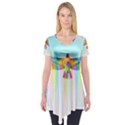 Rainbow Bird Short Sleeve Tunic  View1