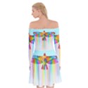 Rainbow Bird Off Shoulder Skater Dress View2