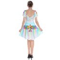 Rainbow Bird Short Sleeve Bardot Dress View2