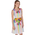 Rainbow Bird Knee Length Skater Dress With Pockets View3