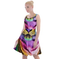 Rainbowtiger Knee Length Skater Dress by Sparkle