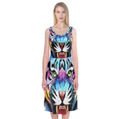 Butterflytiger Midi Sleeveless Dress by Sparkle