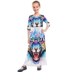 Butterflytiger Kids  Quarter Sleeve Maxi Dress by Sparkle