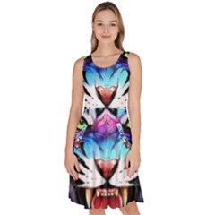 Butterflytiger Knee Length Skater Dress With Pockets by Sparkle