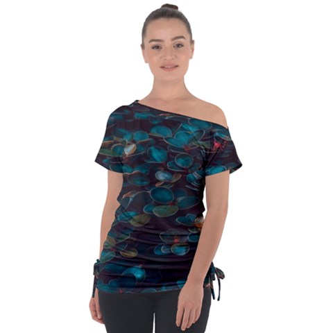 Realeafs Pattern Tie-up Tee by Sparkle