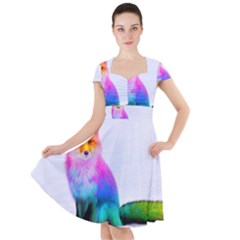 Rainbowfox Cap Sleeve Midi Dress by Sparkle