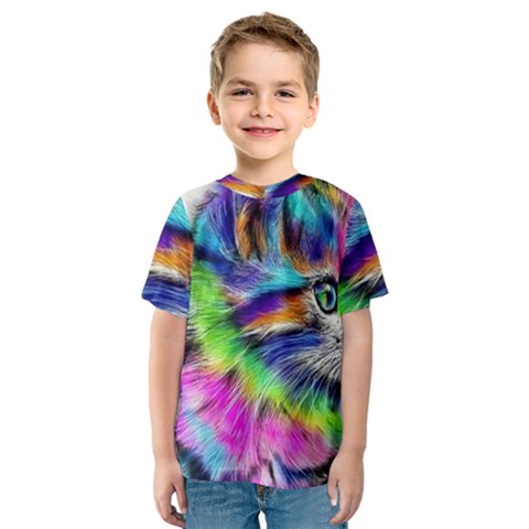 Rainbowcat Kids  Sport Mesh Tee by Sparkle