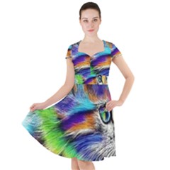 Rainbowcat Cap Sleeve Midi Dress by Sparkle