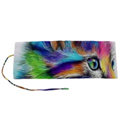 Rainbowcat Roll Up Canvas Pencil Holder (s) by Sparkle