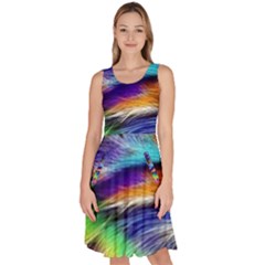 Rainbowcat Knee Length Skater Dress With Pockets by Sparkle