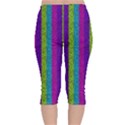 Glitter Strips Velvet Capri Leggings  View2