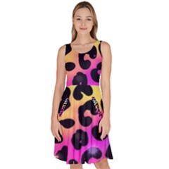 Animal Print Knee Length Skater Dress With Pockets by Sparkle