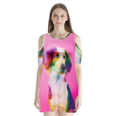 Rainbowdog Shoulder Cutout Velvet One Piece by Sparkle