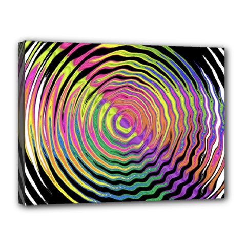 Rainbowwaves Canvas 16  X 12  (stretched) by Sparkle